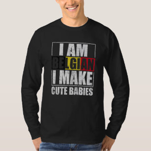Camiseta Bélgica Bandeira Orgulhosa Belgas Homens e Mulhere