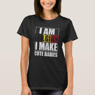 Camiseta Bélgica Bandeira Orgulhosa Belgas Homens e Mulhere