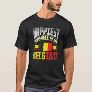 Camiseta Bélgica Belga Bandeira da Bélgica Mais Feliz Quand