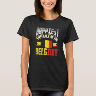 Camiseta Bélgica Belga Bandeira da Bélgica Mais Feliz Quand