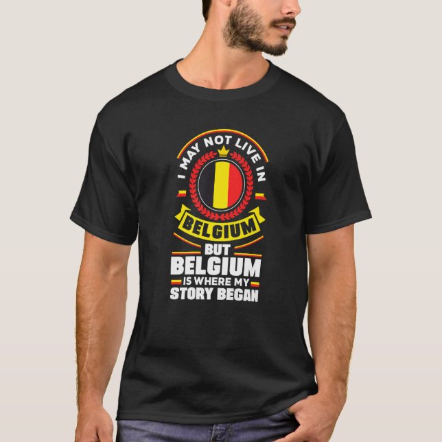 Camiseta Bélgica Bélgica — Bandeira Quote (Frente)