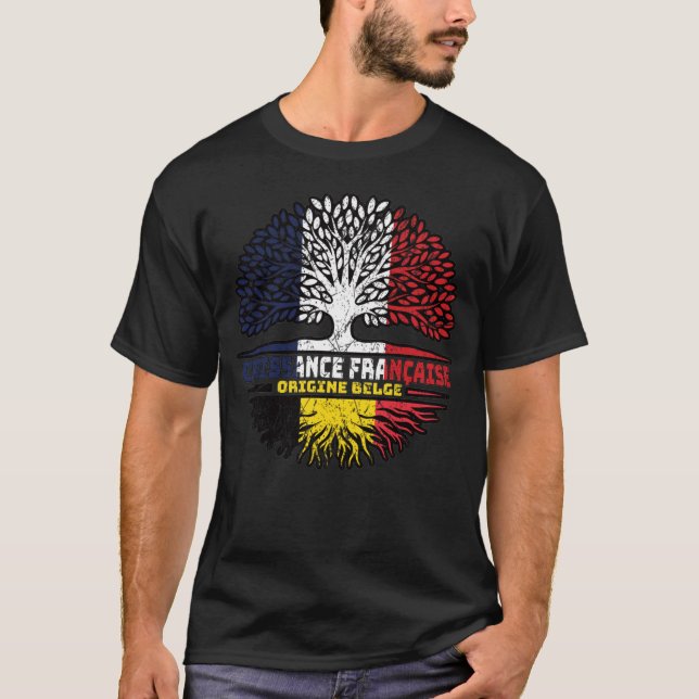 Camiseta Bélgica Bélgica Bélgica França França, França, Tre (Frente)