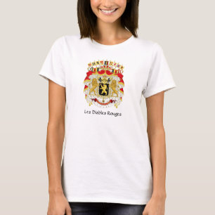 Camiseta Bélgica Casaco de Armas Les Diables Rouges T-Shir