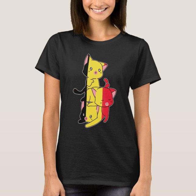 Camiseta Bélgica Cats Bélgica Bélgica Bélgica Bélgica Bélgi (Frente)