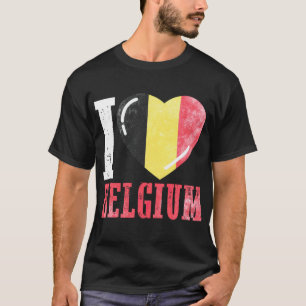 Camiseta Bélgica Eu amo Bélgica