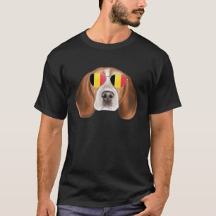Camiseta Bélgica Flag Beagle Dog Belgium Pocket