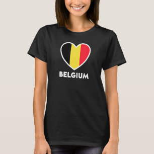 Camiseta Bélgica Flag België Belgique Heart