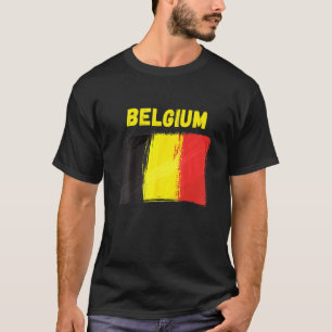Camiseta Bélgica Flag Holiday Vintage Grunge Bandeira Belga