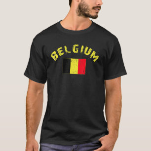 Camiseta Bélgica Flag Vintage Bélgica Bandeira Nacional