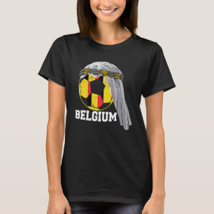 Camiseta BÉLGICA Futebol de 2022 Bélgica Bandeira Ball Arab