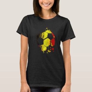 Camiseta Bélgica Futebol Gráfico Bélgica Bandeira Futebol E