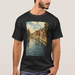Camiseta Bélgica Ilustração Viagem Art Vintage