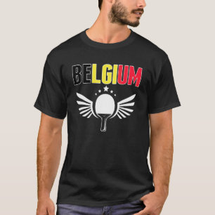 Camiseta Bélgica Ping Pong Equipe Belga de Tênis de Mesa S