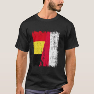 Camiseta Bélgica Polónia Meia Bandeira Ascendência Belga Po