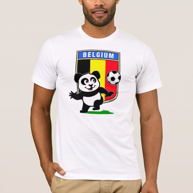 Camiseta Bélgica Soccer Panda (camisas leves) (Frente)