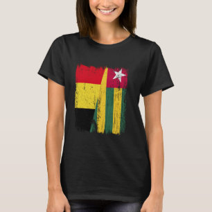 Camiseta Bélgica Togo Meia Bandeira Belga Raízes Togolesas