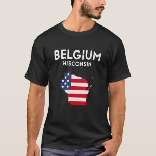 Camiseta Bélgica Wisconsin EUA Estado América Viagem Wiscon