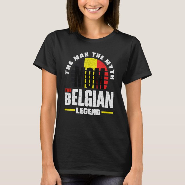 Camiseta Belgium Belgian Belgium Flag Mother (Frente)