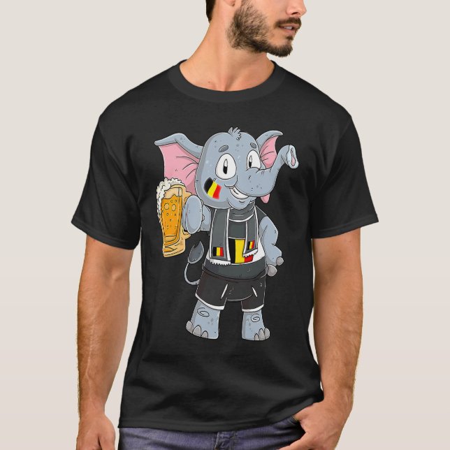 Camiseta Belgium fan elephant (Frente)
