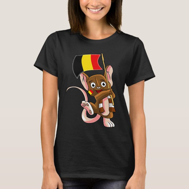 Camiseta Belgium Fan Mouse (Frente)