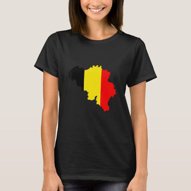 Camiseta Belgium flag in Belgium outline Belgium (Frente)