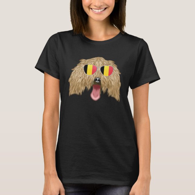 Camiseta Belgium Flag Komondorok Dog Belgium Pocket (Frente)
