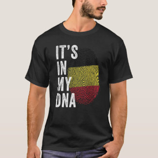 Camiseta Belgium It's In My DNA Cute Belgian Flag Fingerpri