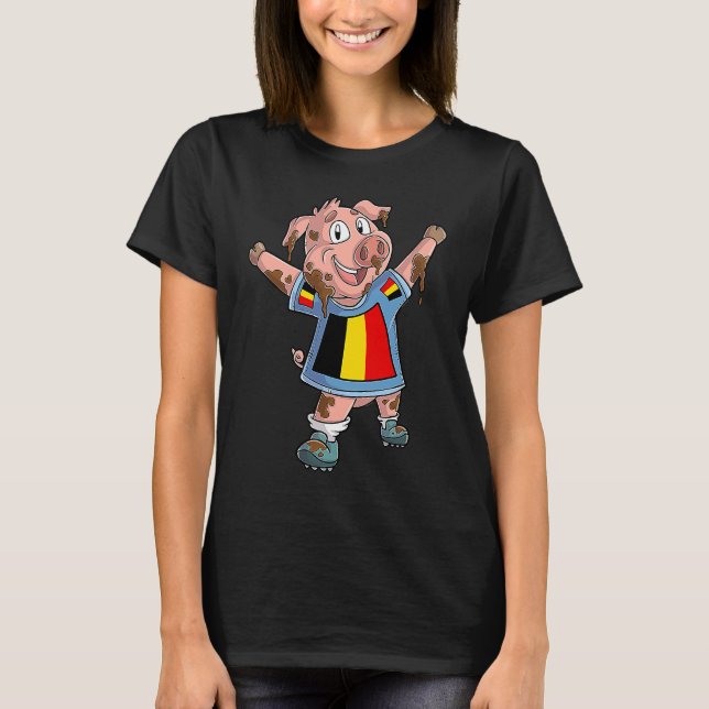 Camiseta Belgium pig fan (Frente)