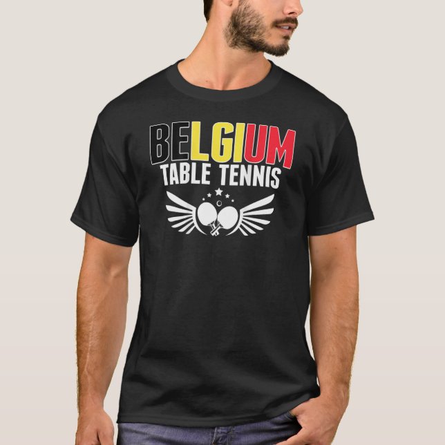 Camiseta Belgium Ping Pong   Belgian Table Tennis Team Supp (Frente)