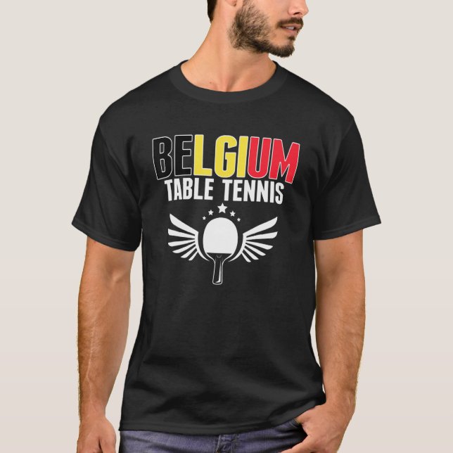 Camiseta Belgium Table Tennis  Belgian Ping Pong Team Suppo (Frente)