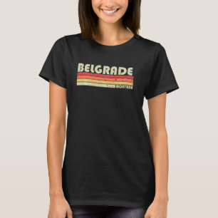 Camiseta Belgrado Mt Montana Funny City Home Roots Retro 7