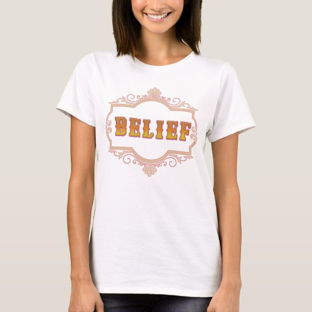 Camiseta Belief – Simple Inspirational Word Design (Frente)