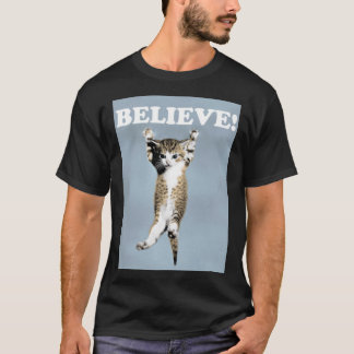 Camiseta Believe Cat Poster Classic T-Shirt