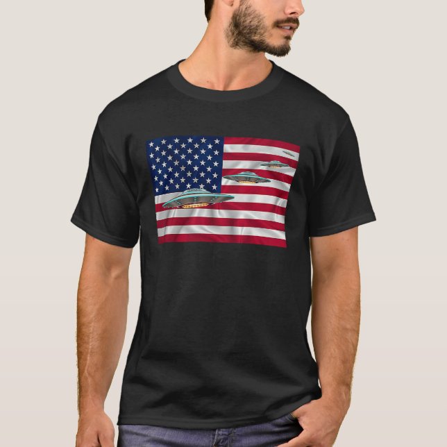 Camiseta Believe in Aliens Cool USA Aliens New Look Outfit  (Frente)