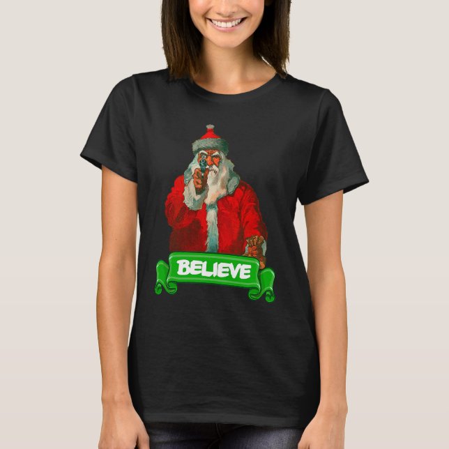 Camiseta Believe In Santa Christmas (Frente)