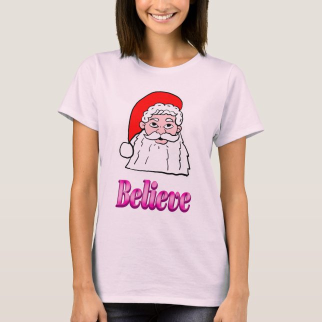 Camiseta Believe Santa T-Shirt (Frente)