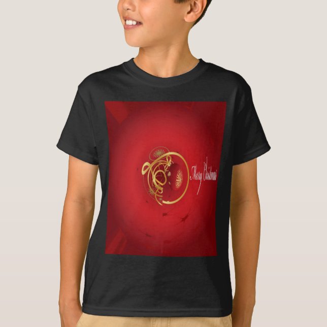 Camiseta Beliscos de Natal Vermelho têm um belo dia (Frente)