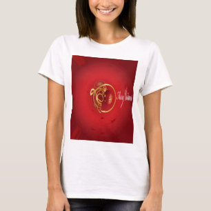 Camiseta Beliscos de Natal Vermelho têm um belo dia