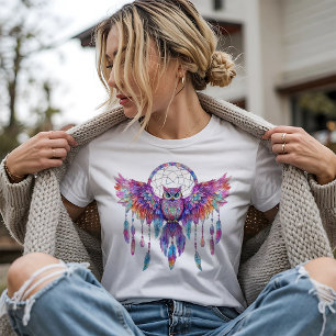 Camiseta Belíssimo Apanhador de Sonhos de Coruja