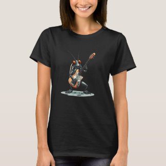 Camiseta Belíssimo violão de Rock com inseto barata engraça