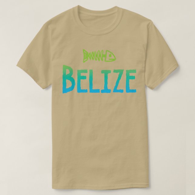 Camiseta Belize Fish Skeleton Design  (Frente do Design)