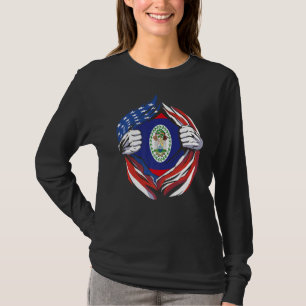 Camiseta Belize Flag American Orud... do meu Patrimônio Bel