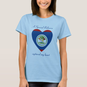 Camiseta Belize Flag Sweetheart T-Shirt
