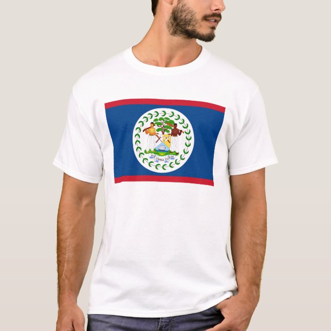 Camiseta Belize Flag T-Shirt, Patriotic T-Shirts, (Frente)