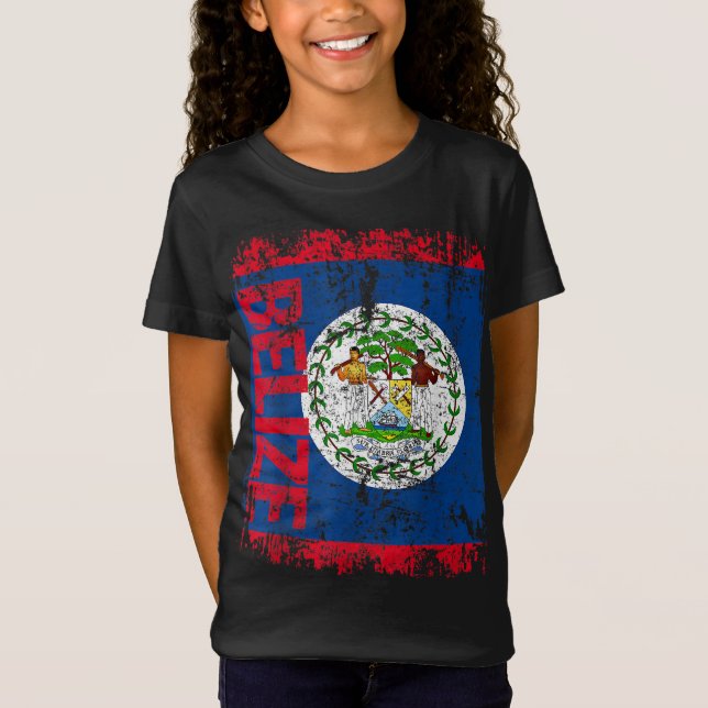 Camiseta BELIZE Flag Vintage - BELIZE (Frente)