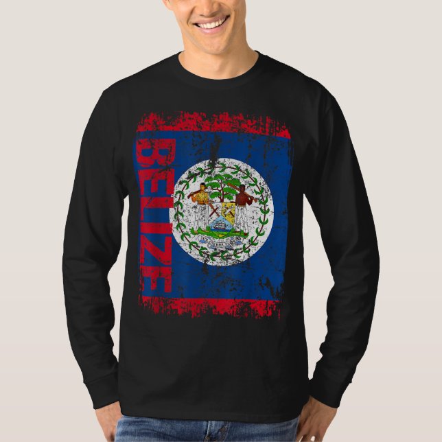 Camiseta BELIZE Flag Vintage - BELIZE (Frente)