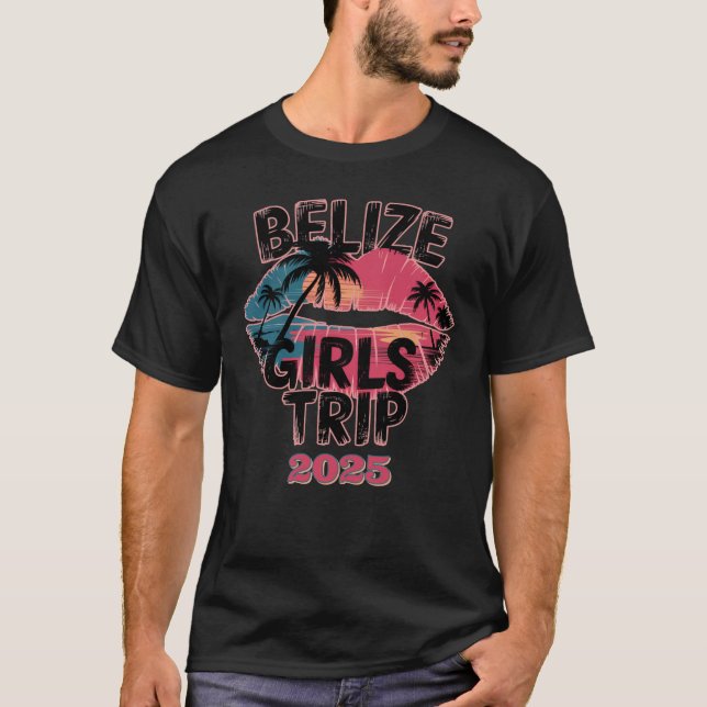 Camiseta Belize Girls Trip Adventure Tropical (Frente)