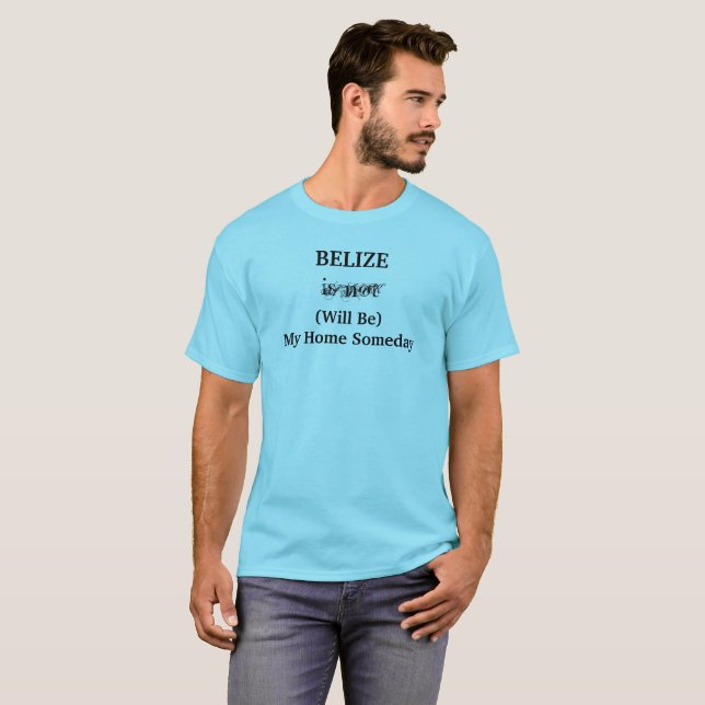 Camiseta BELIZE Lar De Algum Dia América Central Viagem Dit (Frente Completa)