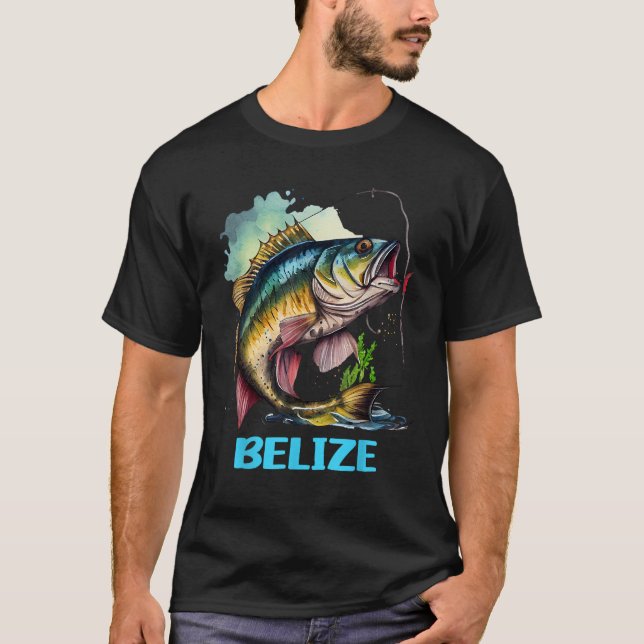 Camiseta Belize Pesca Trip Peixe-Peixe-Souvenir Memória (Frente)