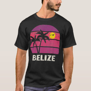 Camiseta Belize Retro Surfer Beach Vintage Sunset Love